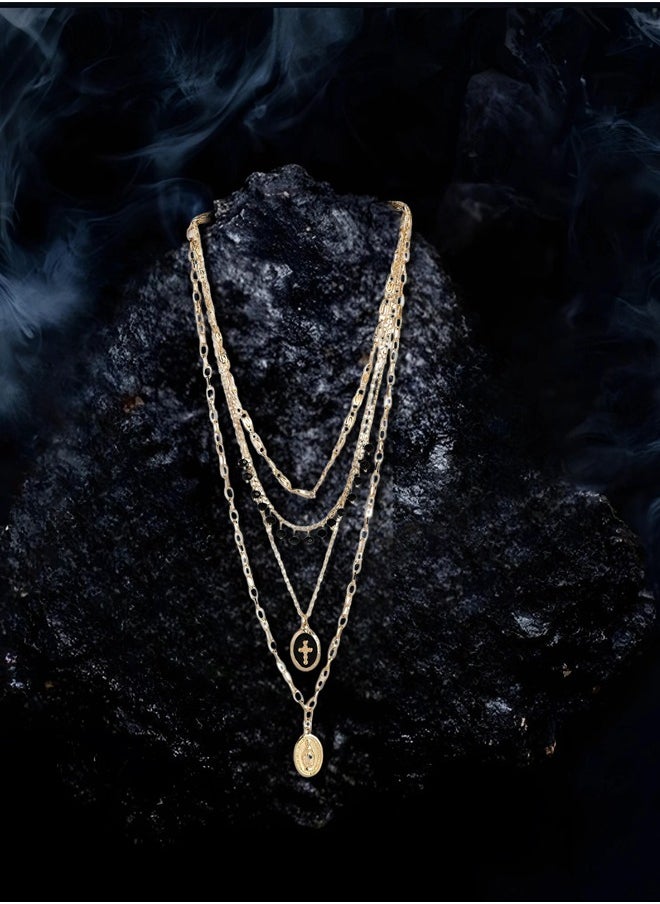 Just Peachy JUST Peachy Women's Gold-Plated Layered Necklace – Handcrafted, Elegant, Lightweight, and Skin-Friendly, Perfect for Layering, Versatile for Casual or Formal Occasions, Durable Long-Lasting Finish  - Image 3