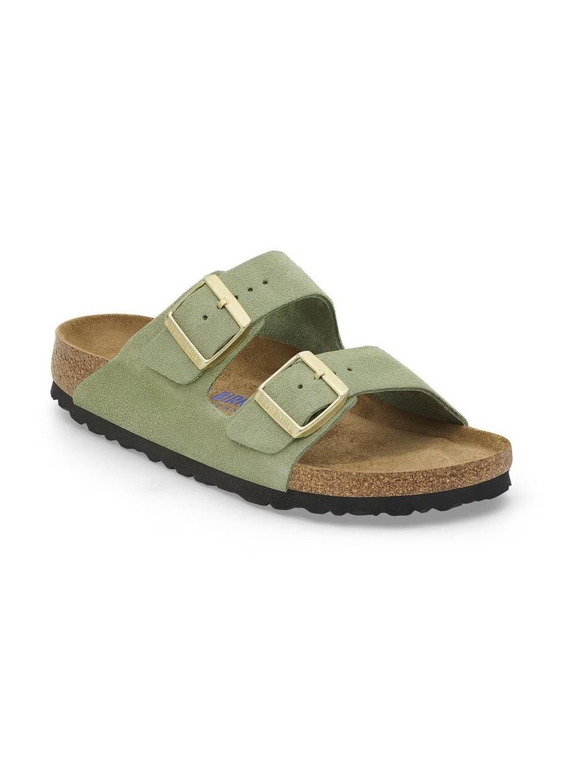 BIRKENSTOCK Arizona Soft Footbed Suede Leather - Green Tea - Image 1