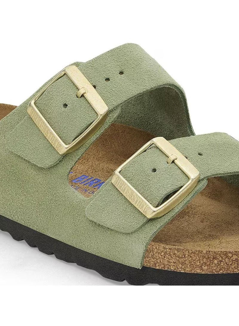 BIRKENSTOCK Arizona Soft Footbed Suede Leather - Green Tea - Image 2