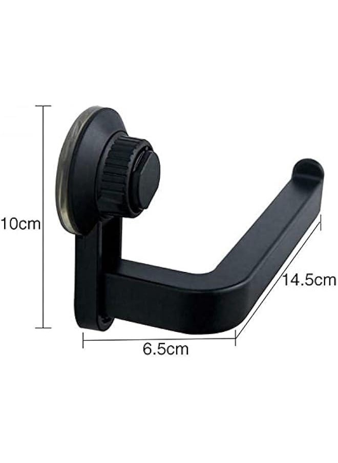 Generic Durable Roll Toilet Paper Holder Wall Mounted Roll Tissue Box Bathroom Storage Suction Cup Creative Tissue Hook(5.7inch,White)  - Image 2