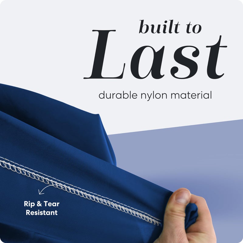 Handy Laundry Nylon Laundry Bag - Locking Drawstring Closure and Machine Washable. These Bags will Fit a Laundry Basket or Hamper and Strong Enough to Carry up to Three Loads of Clothes. (Navy Blue) - Image 4