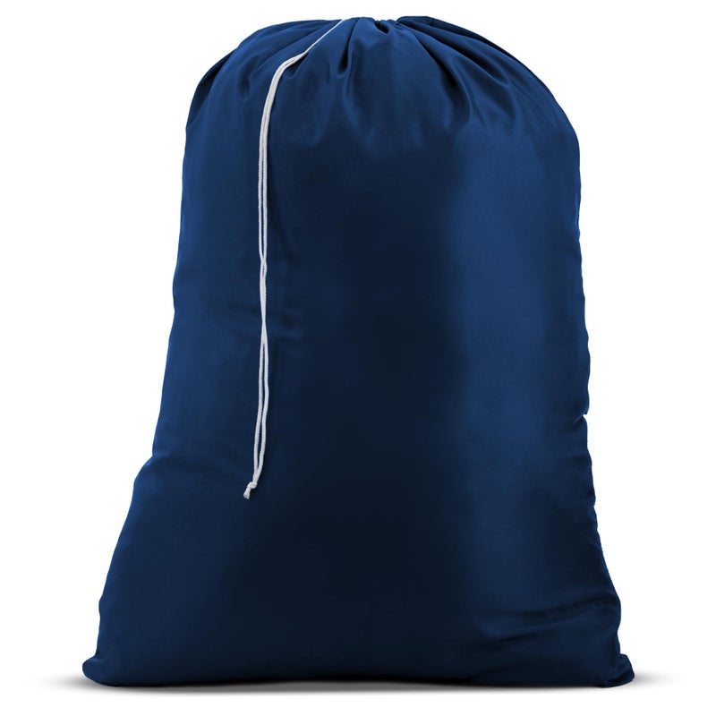 Handy Laundry Nylon Laundry Bag - Locking Drawstring Closure and Machine Washable. These Bags will Fit a Laundry Basket or Hamper and Strong Enough to Carry up to Three Loads of Clothes. (Navy Blue) - Image 1