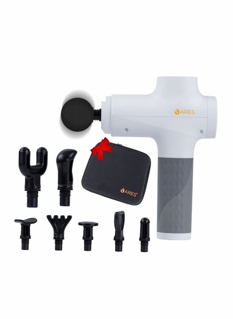 iPower Gun Massager 6 Speed Modes, 8 Interchangeable Massage Heads for Deep Tissue Relief And Muscle Recovery