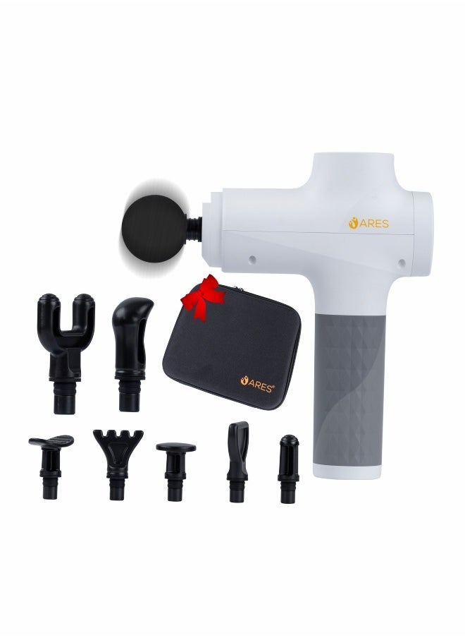 ARES iPower Gun Massager 6 Speed Modes, 8 Interchangeable Massage Heads for Deep Tissue Relief And Muscle Recovery  - Image 1