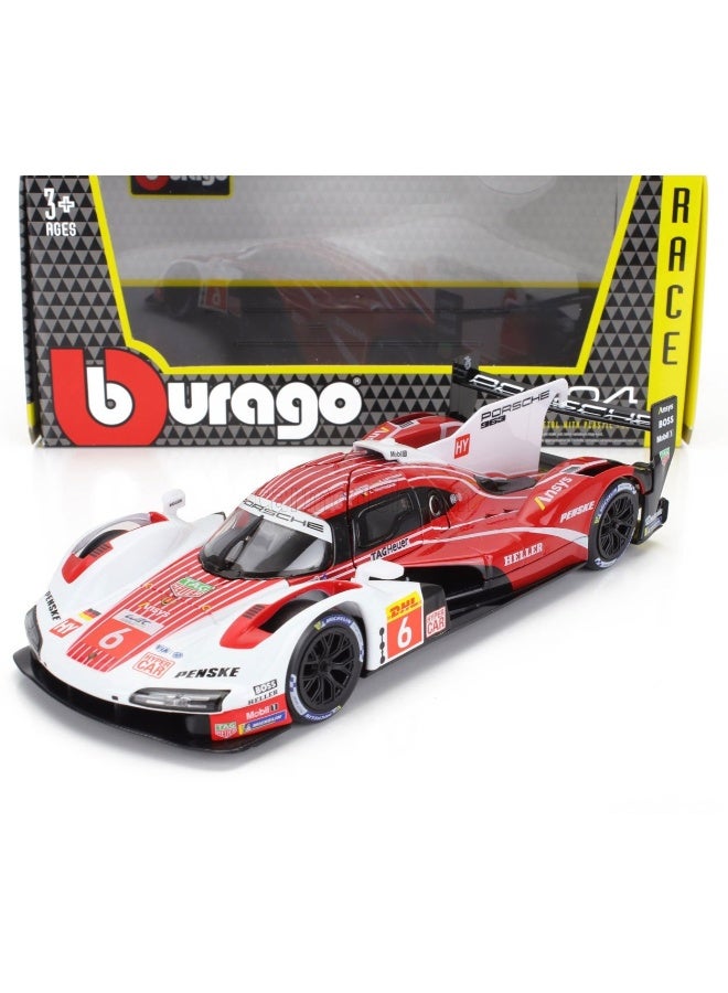 Bburago سيارة بوراگو بورش 963 مصنوعة من المعدن (1:24، أحمر/أبيض) - Image 2