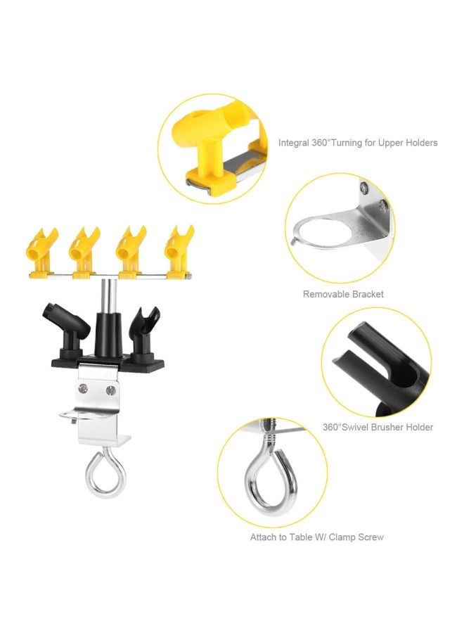 NIBEMINENT Airbrush Mount Kit Yellow/Silver/Black 21x7x14cm - Image 4