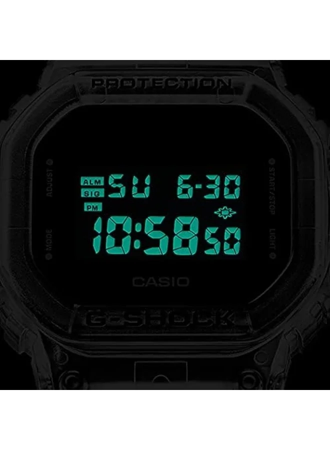 CASIO G-Shock Special Colour Model Digital Men'S Watch With Resin Band, Clear - Dw-5600Ske-7Dr