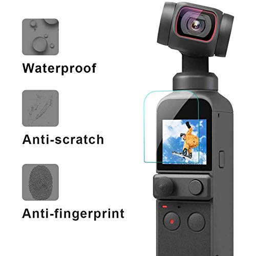 PCTC [4 pack] Lens+LCD Screen Protector Appliable for DJI Osmo Pocket 2 Camera, osmo pocket accessories 0.3mm 9H Hardness Ultra-Clear Tempered Glass Protector Film Guard Full Coverage Edge to Edge - Image 5