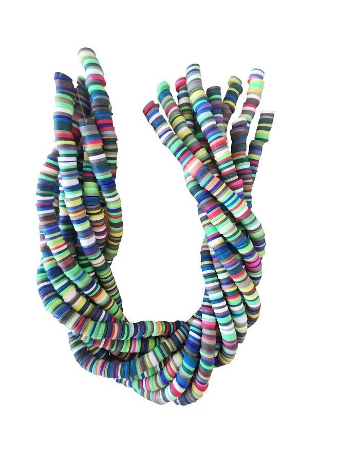 Generic Jewelry Making Polymer Colorful Round Handmade Heishi Beads for Necklace Bracelet Earring Pendant and Anklet Craft Making  - Image 2