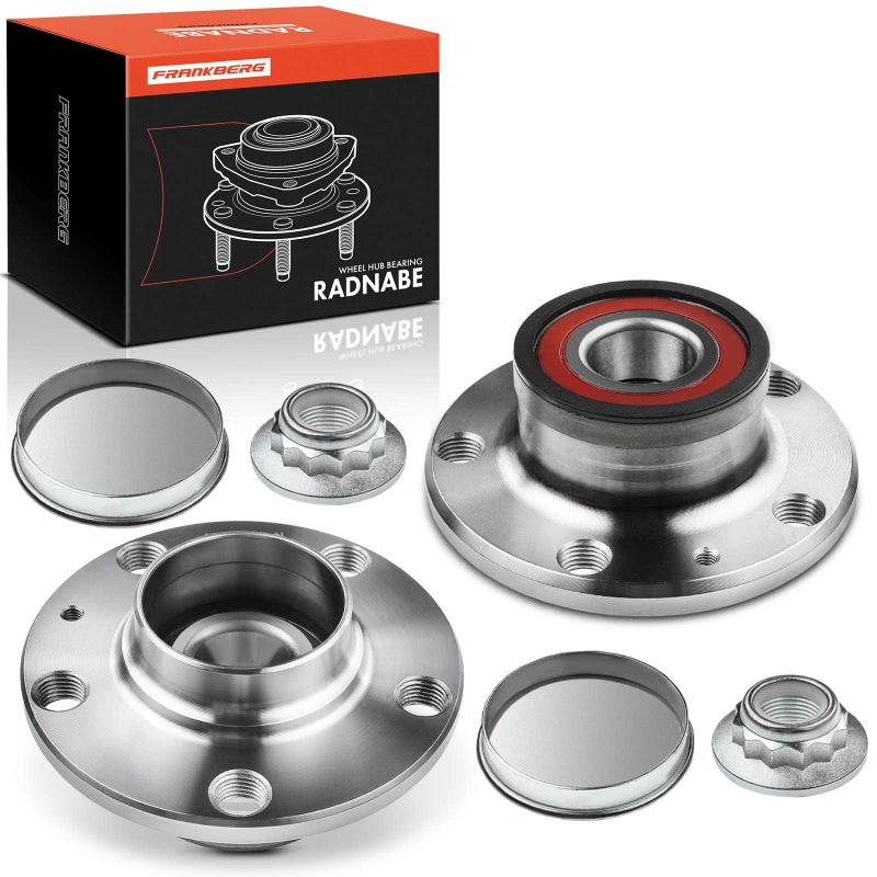Generic Frankberg 2 x Wheel Bearing Kit Rear Supports ABS Function Compatible with Polo 9N 2001-2009 Polo 6C1 6R1 2009-2022 A1 8X1 8XK A2 Cordoba Ibiza III Fabia I Fox  - Image 1