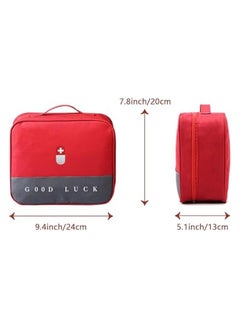 erorex First Aid Kit Bag Red, Empty Medical Storage Bag Survival Medical Kit, Portable Large Emergency Medical Supplies Pouch Bag for Home Outdoor Camping Hiking Travel  - Image 2