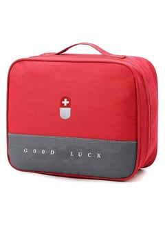 erorex First Aid Kit Bag Red, Empty Medical Storage Bag Survival Medical Kit, Portable Large Emergency Medical Supplies Pouch Bag for Home Outdoor Camping Hiking Travel  - Image 1