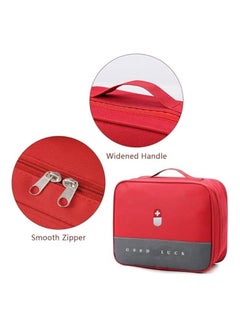 erorex First Aid Kit Bag Red, Empty Medical Storage Bag Survival Medical Kit, Portable Large Emergency Medical Supplies Pouch Bag for Home Outdoor Camping Hiking Travel  - Image 3