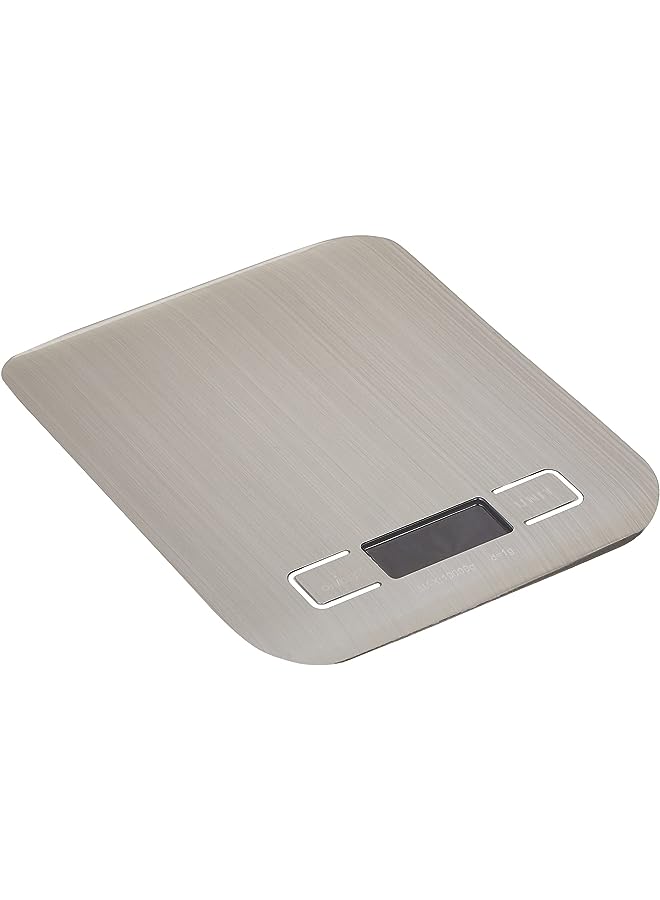 KeyZone Digital Kitchen Food Scale Measuring Tools Electronic Weighing Scale, Silver, 10Kg/1G, Stainless Steel - Image 1