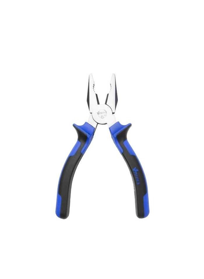 VTOOLS 6 Inch Combination Pliers with Black Polished Finish - Image 3