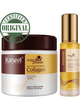 Karseell Collagen Hair Treatment - Deep Repair Mask 500ml -  Argan Oil Hair Serum for Dry Damaged Hair 50ml  - All Hair Types - pzsku/Z501723F2B9D82299403CZ/45/_/1714632101/6595fdf8-f0fd-49f6-a3e1-70fce2f0d214