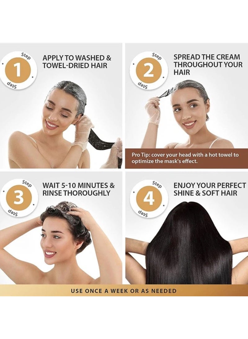 Karseell - Karseell Collagen Hair Treatment - Deep Repair Mask 500ml -  Argan Oil Hair Serum for Dry Damaged Hair 50ml  - All Hair Types - Image 1