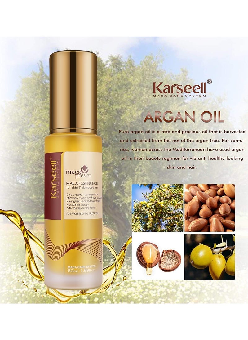 Karseell - Karseell Collagen Hair Treatment - Deep Repair Mask 500ml -  Argan Oil Hair Serum for Dry Damaged Hair 50ml  - All Hair Types - Image 1