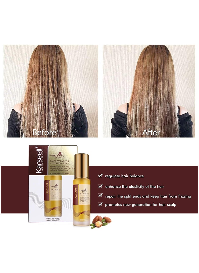 Karseell - Karseell Collagen Hair Treatment - Deep Repair Mask 500ml -  Argan Oil Hair Serum for Dry Damaged Hair 50ml  - All Hair Types - Image 1