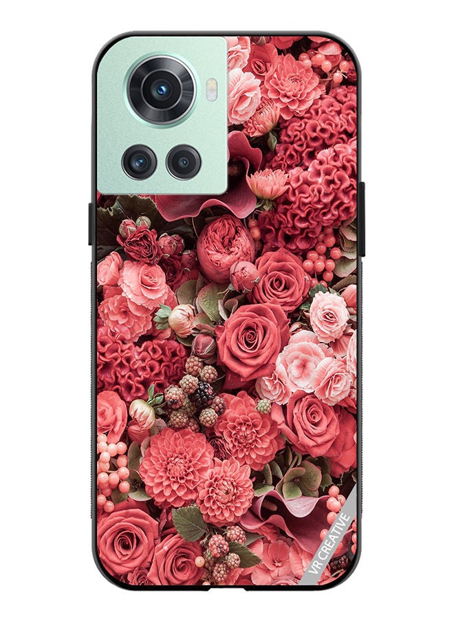 VR CREATIVE Protective Case Cover For OnePlus 10R Rose Design Multicolour - Image 1