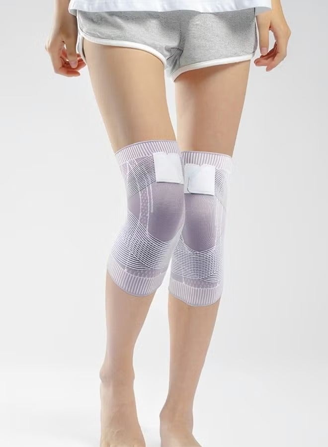 Generic 2 Pack Knee Braces with Strap, Knee Brace Compression Sleeve Professional Support for Knee Pain, Running, Work Out, Gym, Arthritis, ACL, Joint Pain Relief, Injury Recovery - Image 2