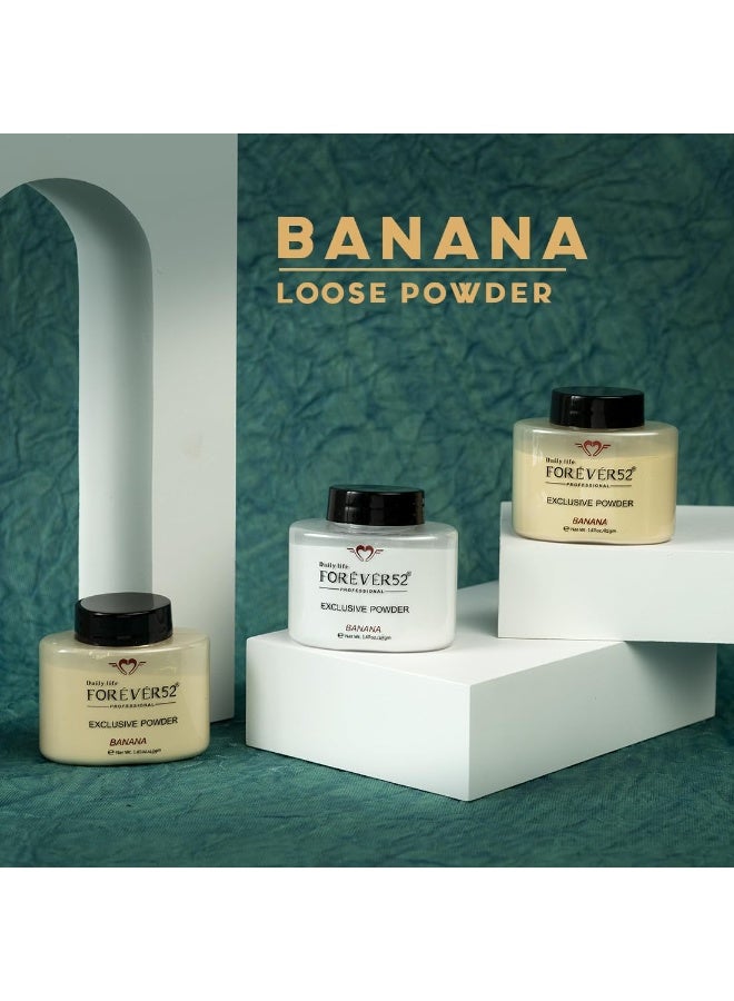 Daily Life Forever52 EXCLUSIVE BANANA Makeup Setting Loose White Powder Long-lasting Coverage Reduces Shine, Matte Finish Look- 42g - Image 2