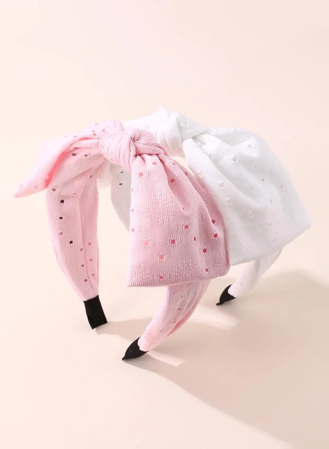 تايك تو Set of 2 - Eyelet Bow Headband