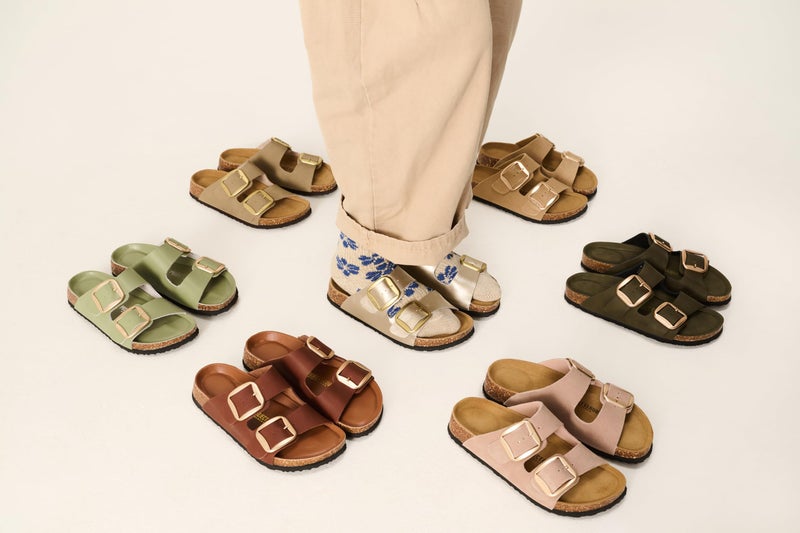 Project Cloud Genuine Leather Flat Sandals for Women 2026 Comfortable Beach Essentials Womens Sandals Memory Foam Vacation Essentials Slides for Women Footwear (Santorini, Blackpat, 6) - Image 5