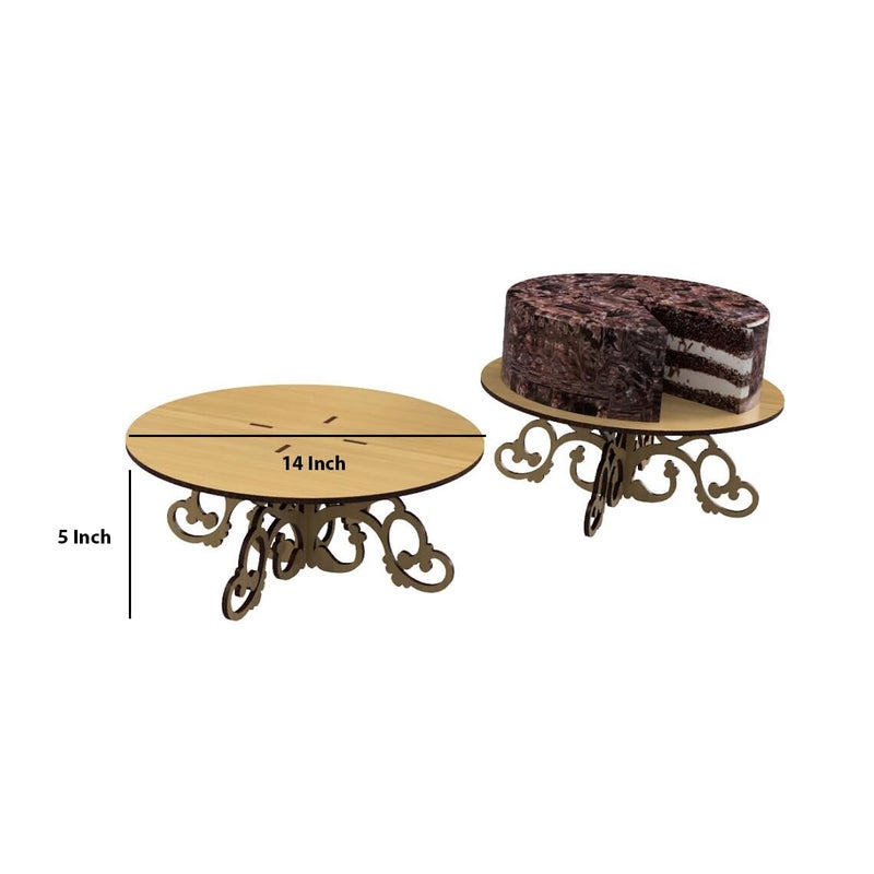 American-Elm American Elm Decorative Cake Stand - Beautiful Cake Holder for Stunning Celebrations & Storefront Showcases | Elegant Dessert Display Stand for Weddings, Parties, Birthdays, and Special Occasions  - Image 3