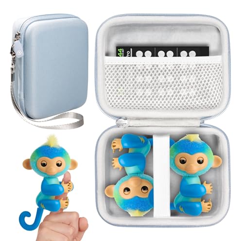 GETGEAR Case for Fingerlings 2023 NEW Interactive Baby Monkey (blue) - Image 1