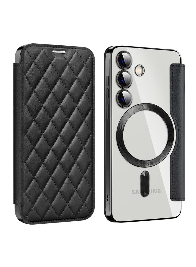 اس-توب جراب لهاتف Samsung Galaxy S24 5G Shield MagSafe RFID مضاد للسرقة جراب جلدي معيني - Image 1