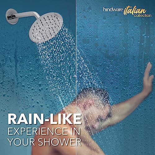 Hindware Stainless Steel 150 mm Ultra Thin Overhead Shower | Wall Mounted | Chrome Finish | Detachable Spray Nozzles | Silicon Nozzles | Sustains High Water Pressure - Image 2
