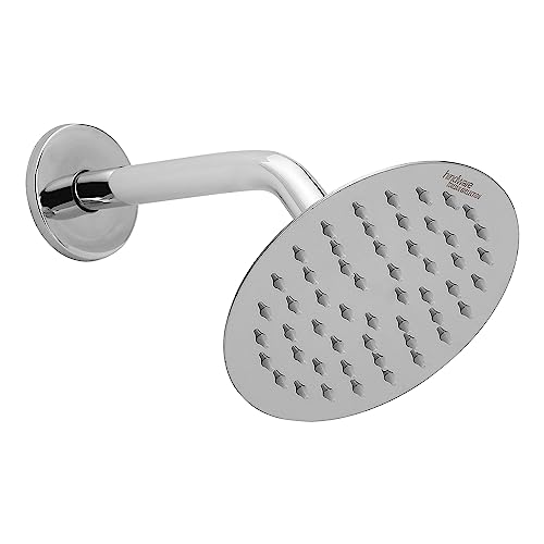 Hindware Stainless Steel 150 mm Ultra Thin Overhead Shower | Wall Mounted | Chrome Finish | Detachable Spray Nozzles | Silicon Nozzles | Sustains High Water Pressure - Image 1
