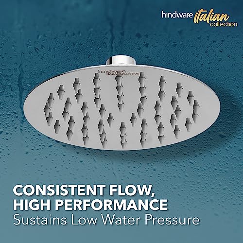 Hindware Stainless Steel 150 mm Ultra Thin Overhead Shower | Wall Mounted | Chrome Finish | Detachable Spray Nozzles | Silicon Nozzles | Sustains High Water Pressure - Image 5