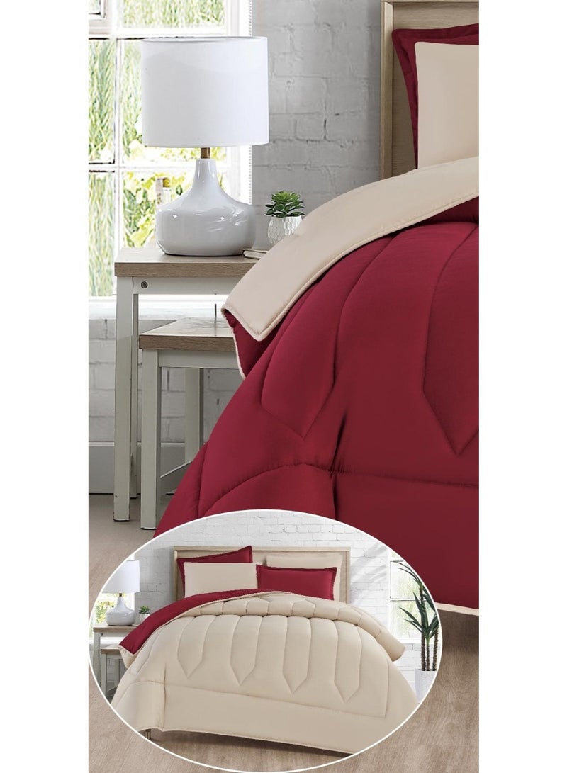 ريد روز مفرش نفرين ذو طابع وجهين فخم ملكي من خامه المايكروفايبر - Image 2