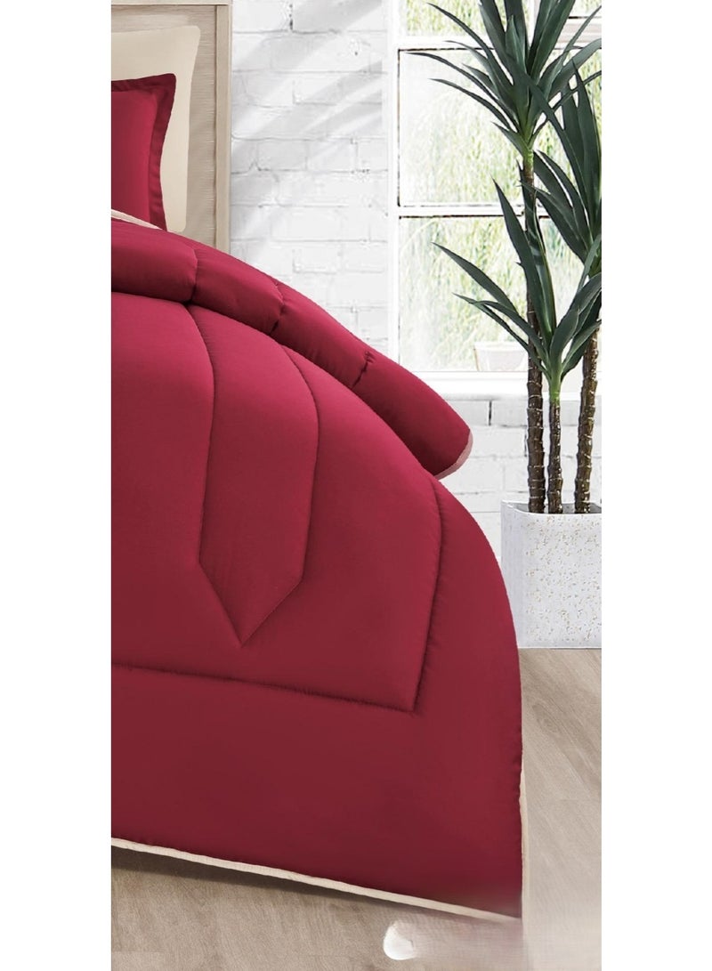 ريد روز مفرش نفرين ذو طابع وجهين فخم ملكي من خامه المايكروفايبر - Image 4