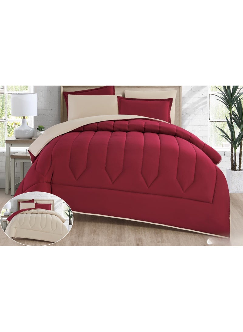 ريد روز مفرش نفرين ذو طابع وجهين فخم ملكي من خامه المايكروفايبر - Image 1