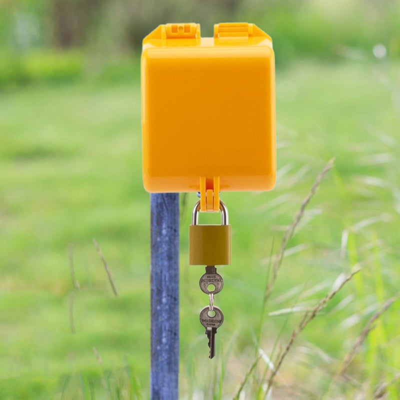 Yellow Tap Padlock Hose Lock Outdoor Faucet Cover For Park School Garden Yard - Image 3