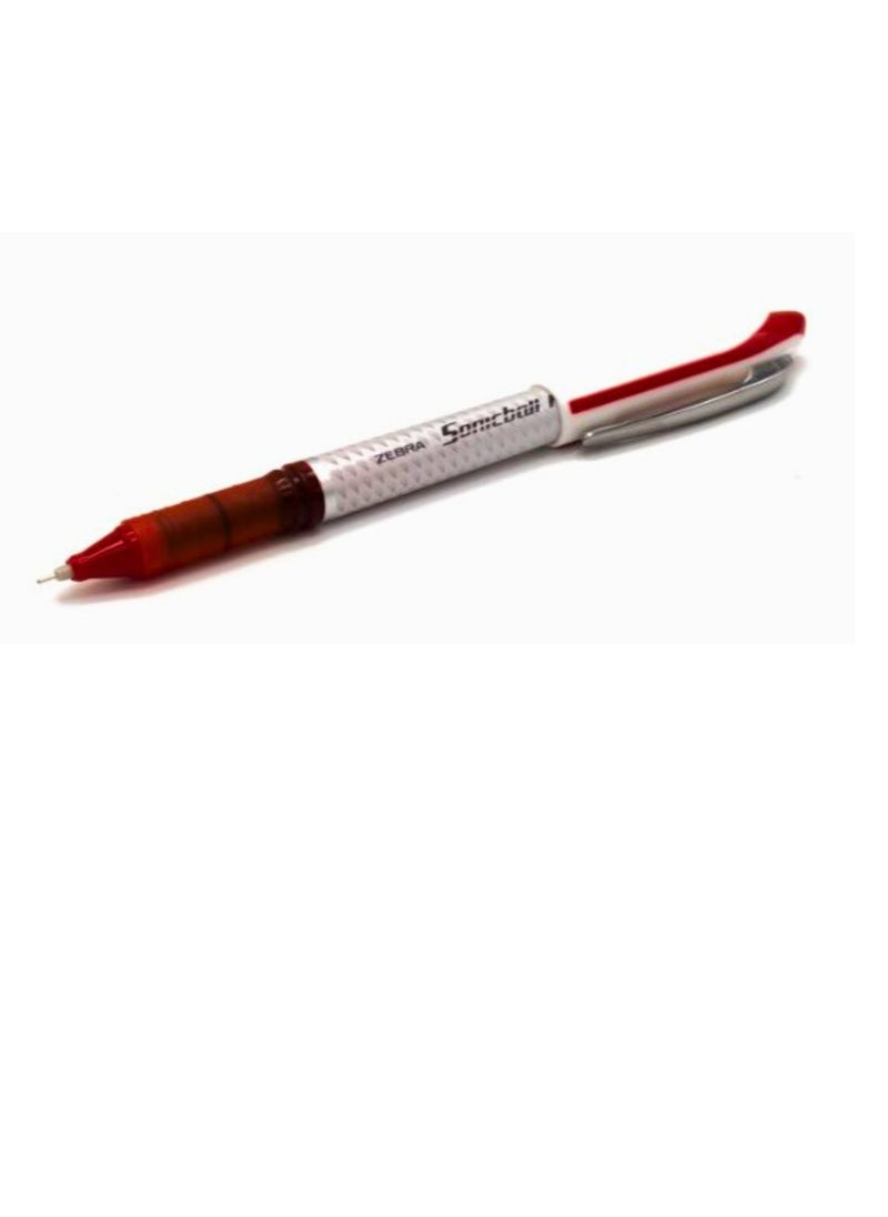 ZEBRA 10 Piece Sonicball Red Liquid Ink 0.5mm Fine Point  - Image 1