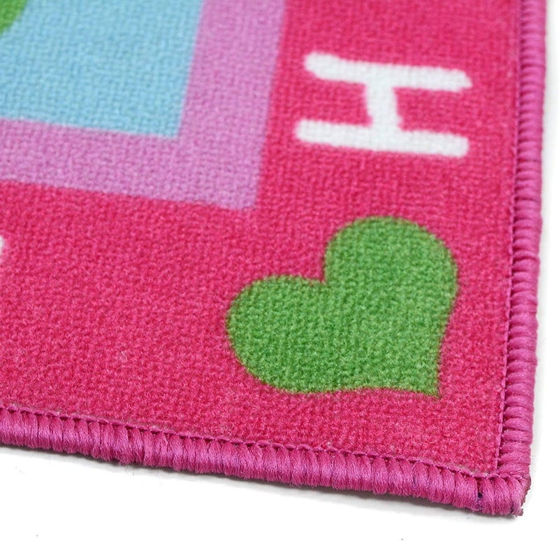 HUAHOO Pink Girls Hopscotch Rug, 39.4'' x 52'' - Image 4