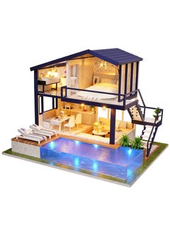 Flever Flever Dollhouse Miniature DIY House Kit Manual Creative with Furniture for Romantic Artwork Gift (Perfect Time Apartment)  - Image 1