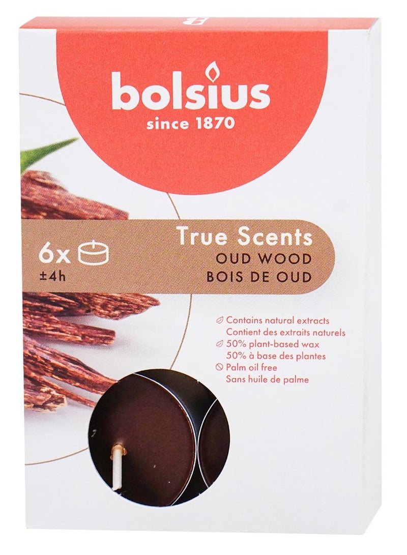بولسوس مجموعة شموع صغيرة من خشب العود من ترو سينتس، 6 قطع - Image 1