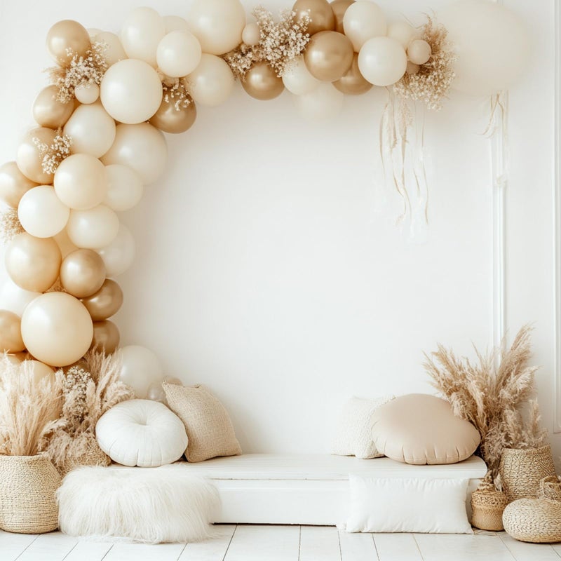 RUBFAC 129pcs Ivory white Balloons Different Sizes 18 12 10 5 Inch Latex Balloon Garland Arch for Party Decoration Birthday Gender Reveal Wedding Anniversary Baby Shower Party Supplies - Image 5