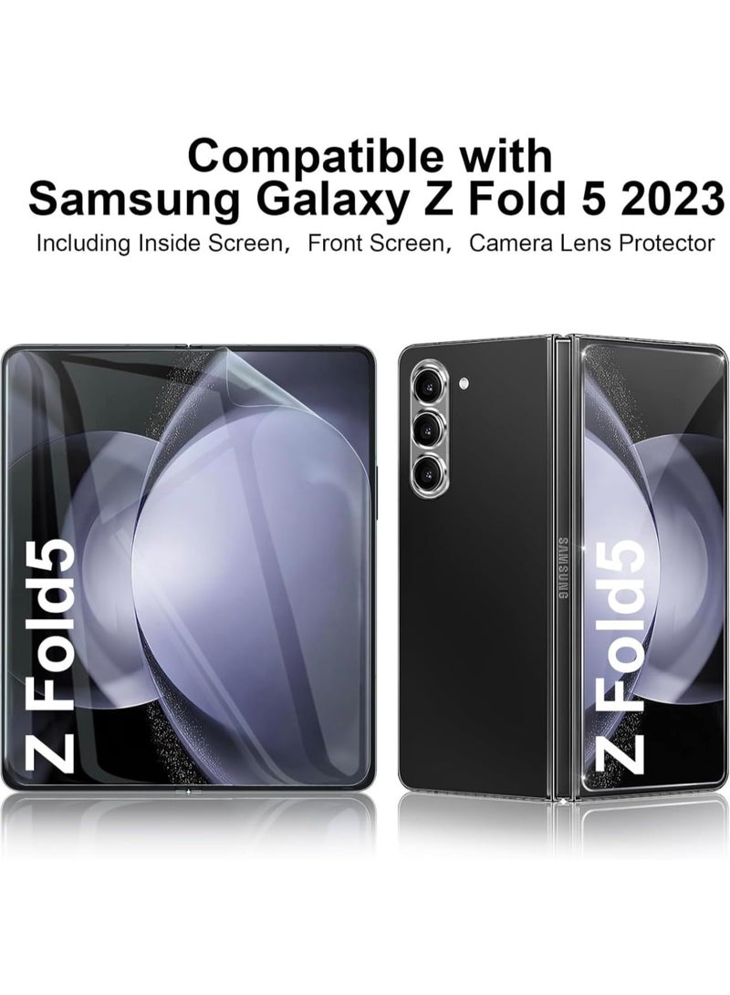 Fekra 4 in 1 Screen Protector for Samsung Galaxy Z Fold 5 5G, Premium Folding 3D Soft Protective Film High Definition Full Coverage for Galaxy Z Fold 5 2023 - Image 4