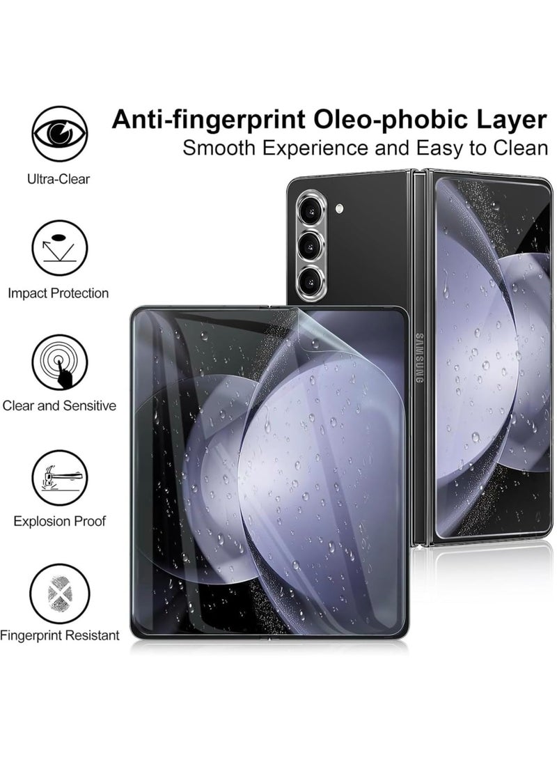 Fekra 4 in 1 Screen Protector for Samsung Galaxy Z Fold 5 5G, Premium Folding 3D Soft Protective Film High Definition Full Coverage for Galaxy Z Fold 5 2023 - Image 3
