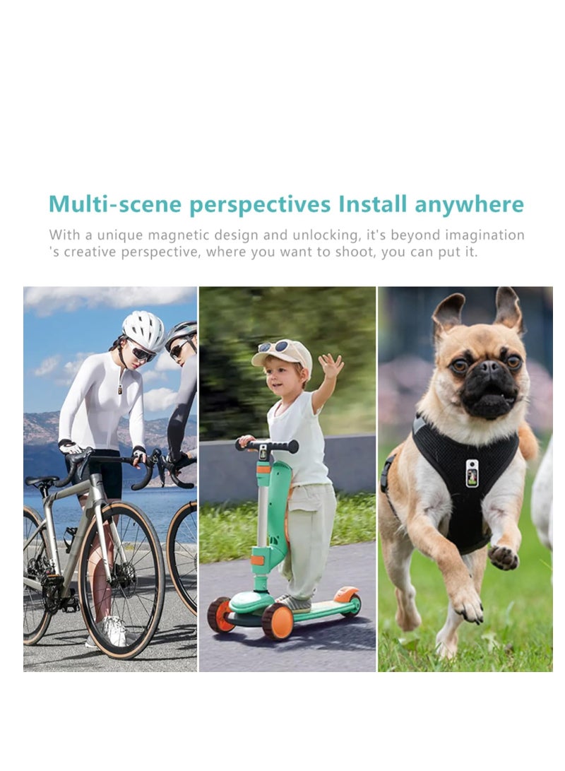 BlueFire Helmet Vlogging Camera with 2.7K POV Video Recording, Magnetic Wearable Mini Camera with 180° Rotating Lens, IPS HD Display, 170° Wide Angle, Compact Thumb-Sized Body Cam, Pocket Action Camera for Cycling, Motorcycle, Outdoor Sports, Travel & Daily Vlogs – Lightweight 35g with 350mAh Rechargeable Battery & 100 Minutes Recording - Image 5