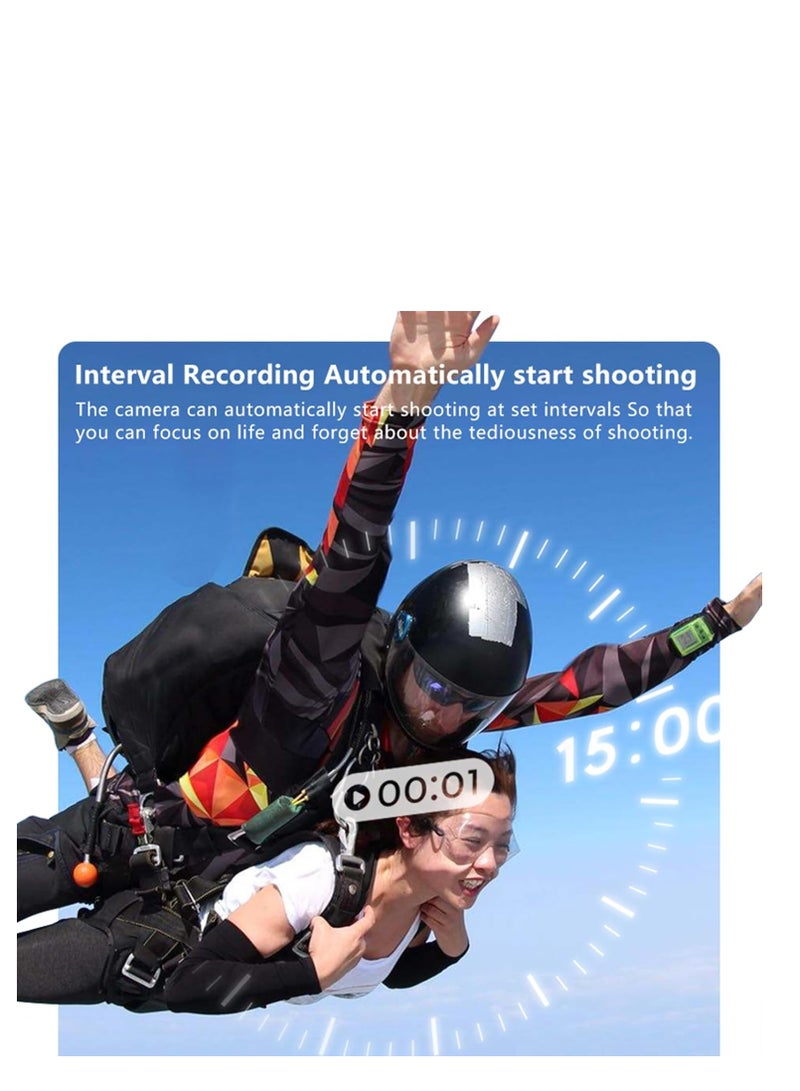 BlueFire Helmet Vlogging Camera with 2.7K POV Video Recording, Magnetic Wearable Mini Camera with 180° Rotating Lens, IPS HD Display, 170° Wide Angle, Compact Thumb-Sized Body Cam, Pocket Action Camera for Cycling, Motorcycle, Outdoor Sports, Travel & Daily Vlogs – Lightweight 35g with 350mAh Rechargeable Battery & 100 Minutes Recording - Image 3