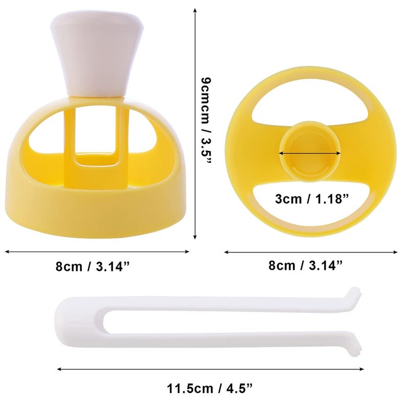 HengKe 2 Pack Plastic Donut Cutters with Dipping Pliers Doughnut Mould Doughnut Maker DIY Doughnut Baking Tool Non-Stick Donut Mould Cake Mould Pastry Tools Biscuits Doughnut Hole Cutters - Image 4