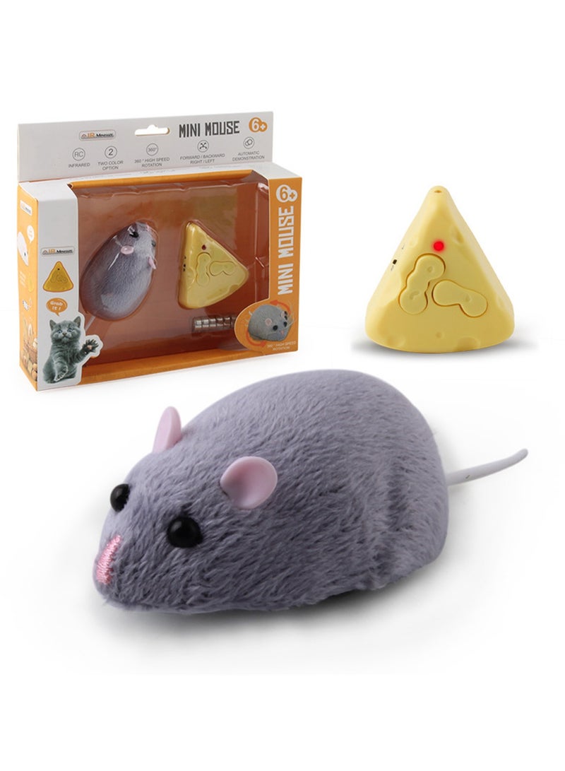 Cat Toys Simulation Infrared Electric Remote Control Mouse Model Novel and Unique Mouse Tricky Toy (Light Purple)  - Image 1
