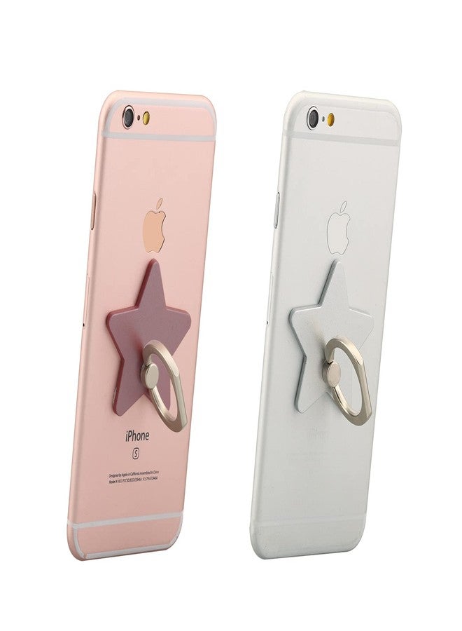 lenoup z179 (4 pcs) Cell Phone Holder,Star Phone Ring Kickstand,Universal 360 Rotation Cell Phone Finger Ring Grip for Almost All Phones/Pad(4 Color Star) - Image 3